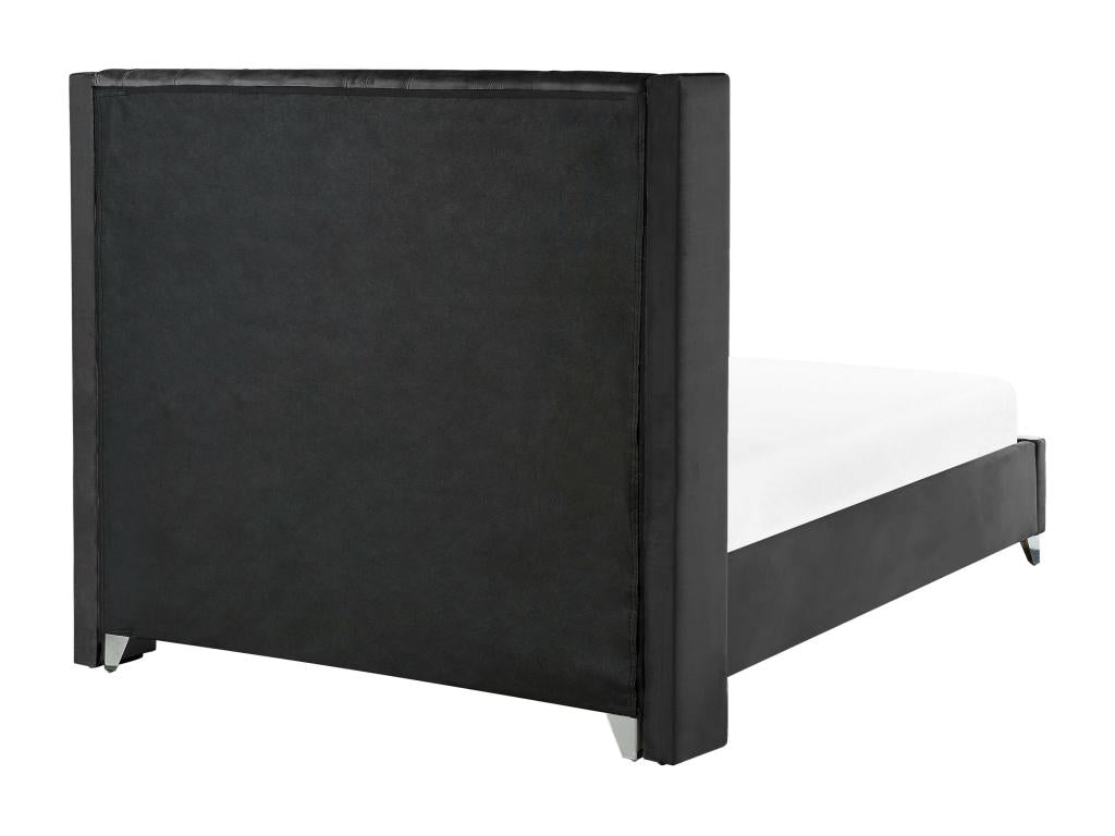 Black Velvet Bed, 180 x 200 cm