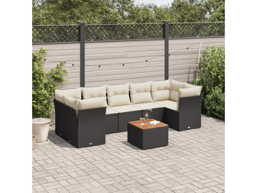 Black Woven Resin Wicker Outdoor Furniture Set - dlz1766461142011