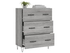 Gray Engineered Wood Sideboard, 69.5 x 34 x 90 cm