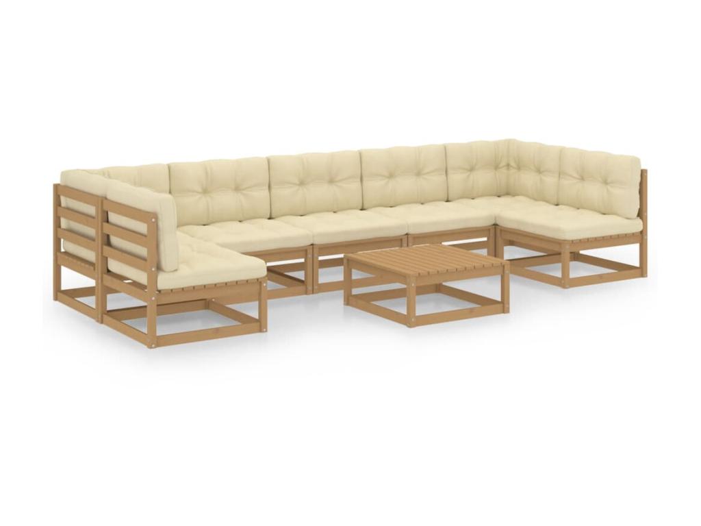 Natural Pine Wood Outdoor Furniture Set