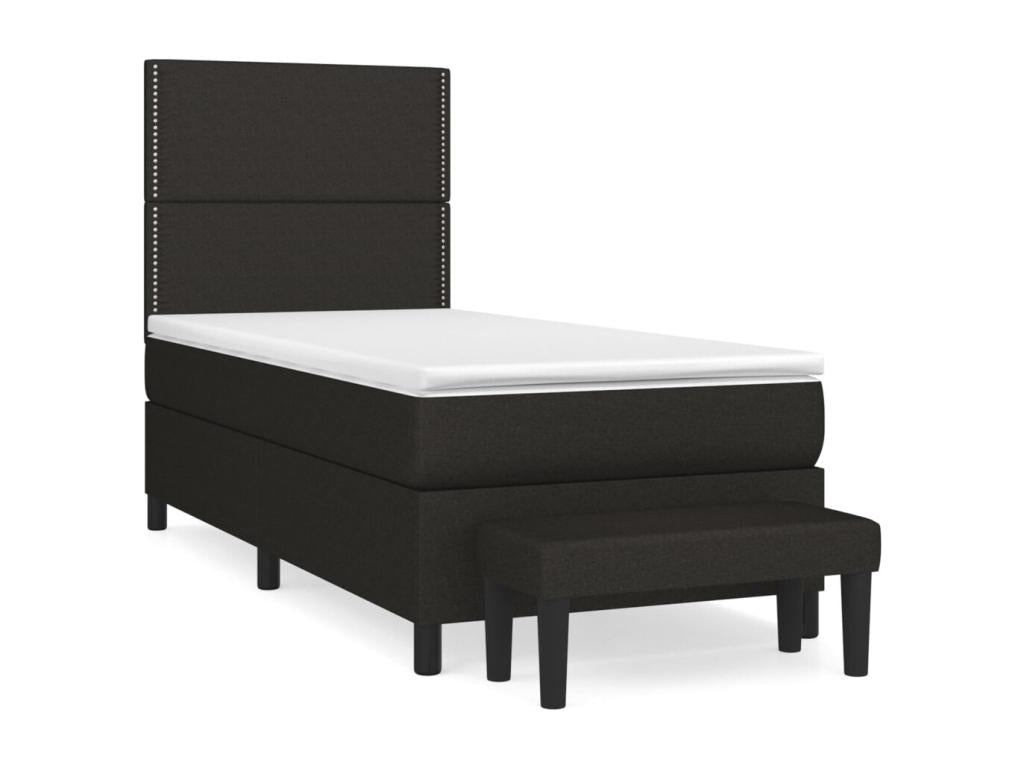 Black Fabric Mattress, 90 x 190 cm