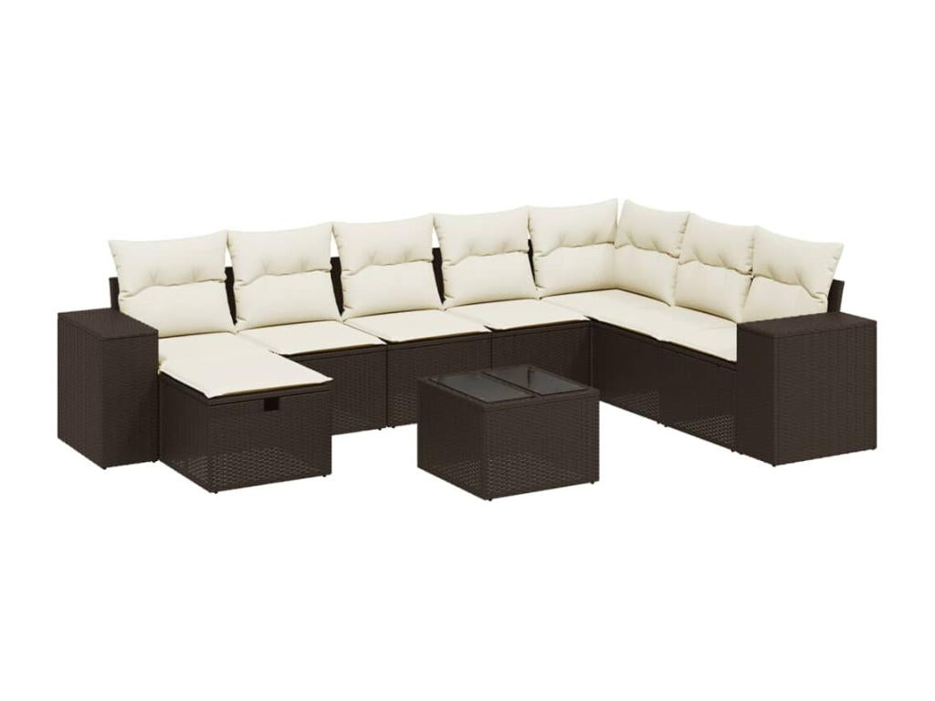 Brown Woven Resin Wicker Outdoor Furniture Set - dlz1766461685242