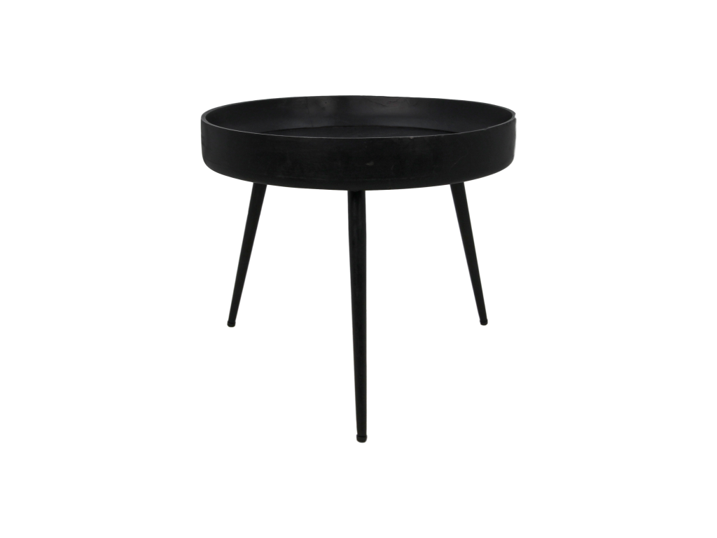 Black Iron Side Table