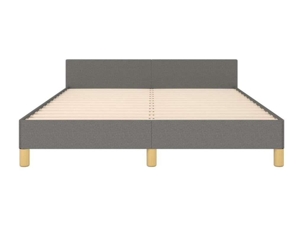Gray Fabric Bed Frame, 140 x 200 cm