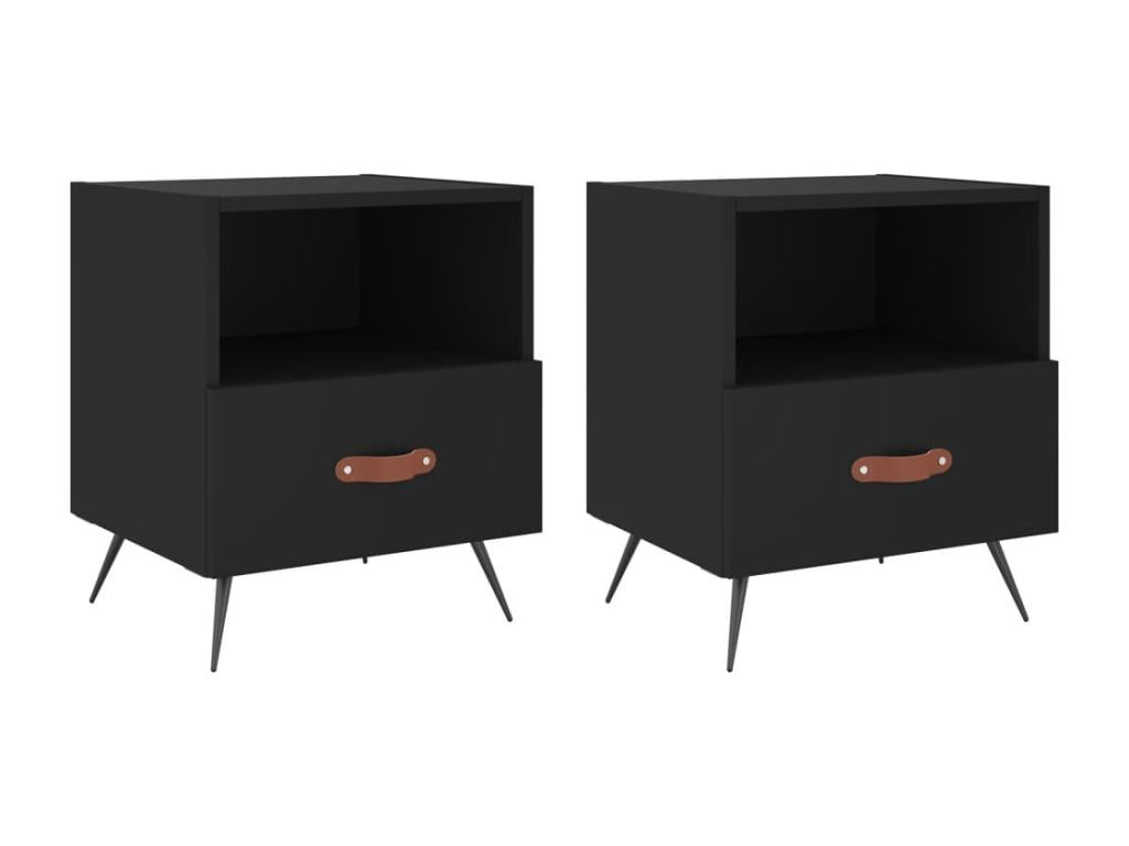 Black Engineered Wood Home Furniture, 40 x 35 x 47.5 cm