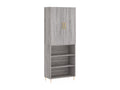Gray Engineered Wood Sideboard, 69.5 x 34 x 180 cm