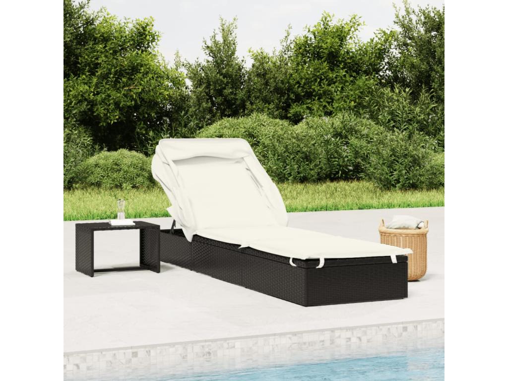 Black Woven Resin Wicker Home Furniture, 213 x 63 x 97 cm