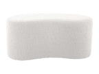 White Boucle Fabric Ottoman - dlz1766461743582