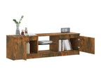Brown Oak Wood TV Stand, 120 x 30 x 35.5 cm