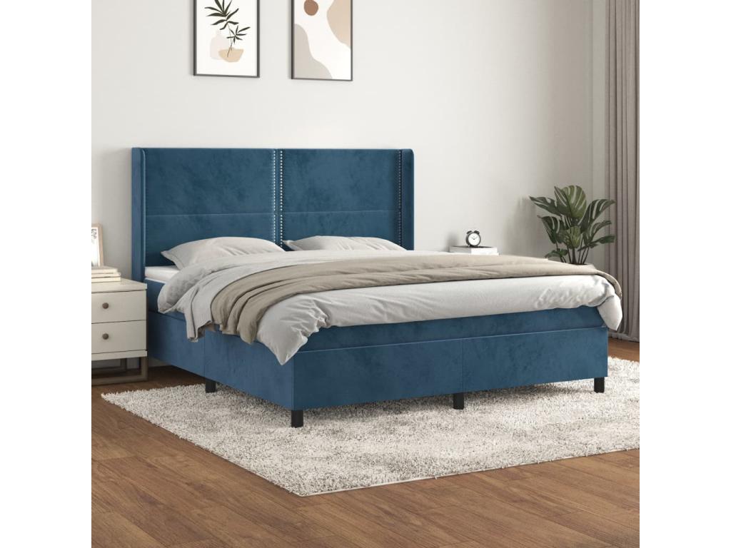 Blue Velvet Mattress, 160 x 200 cm