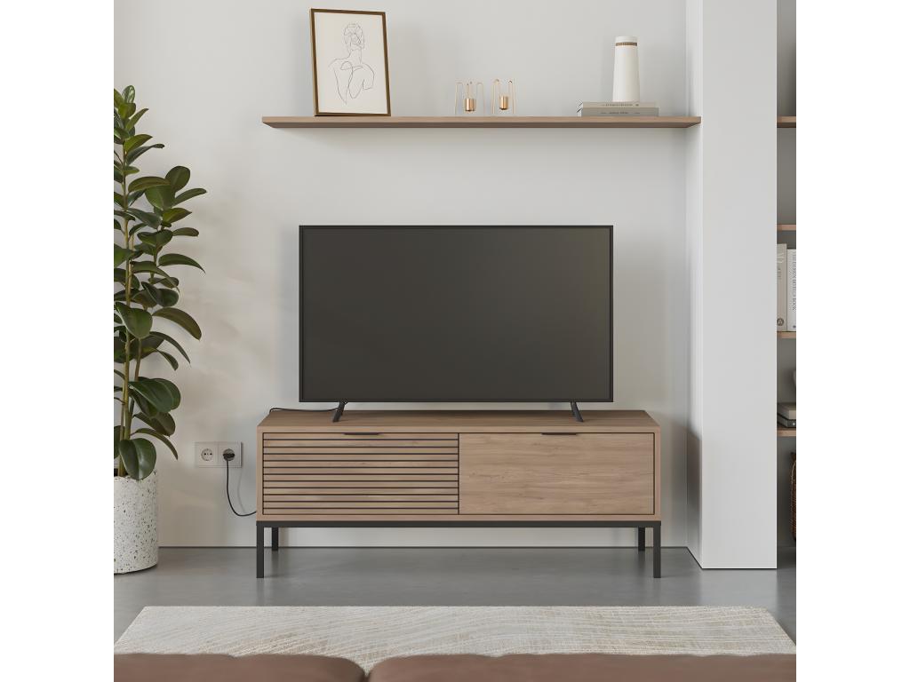 Natural Metal TV Stand