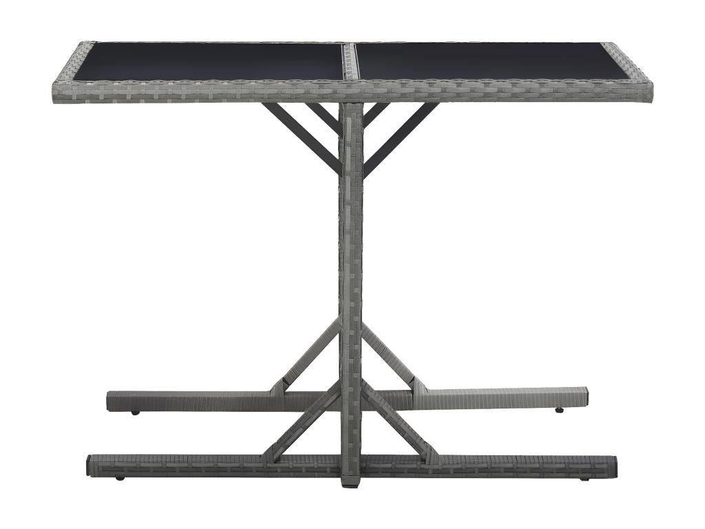 Anthracite Glass Table, 110 x 53 x 72 cm