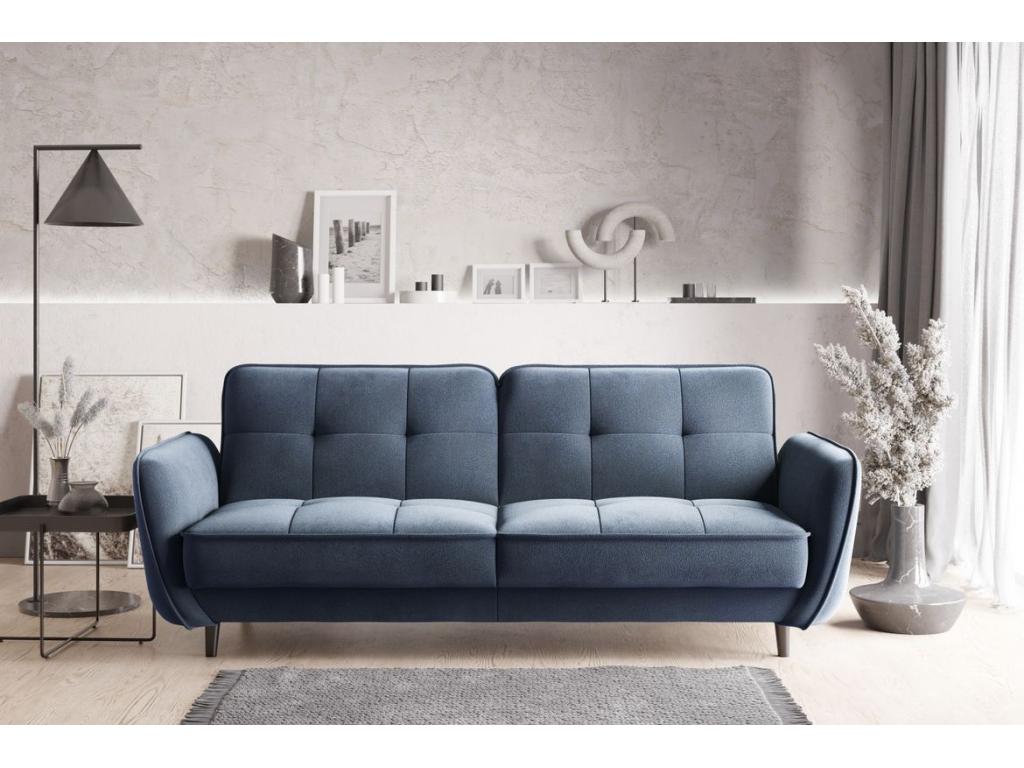 Blue Fabric Sofa Bed