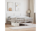 White Metal Bed Frame, 135 x 190 cm
