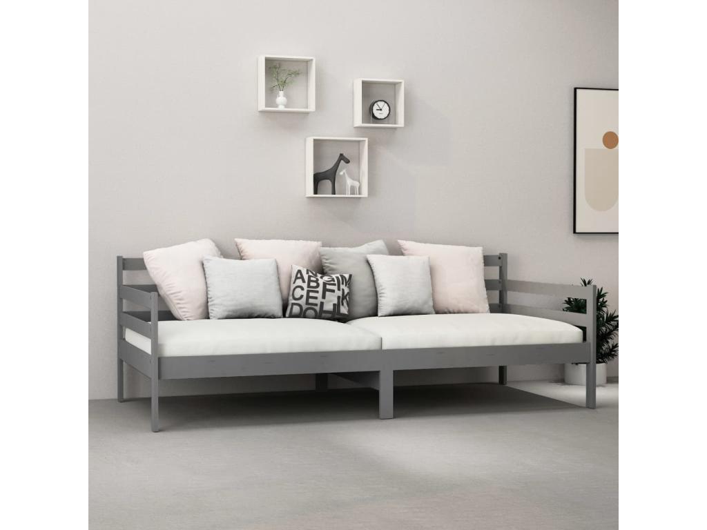 Gray Pine Wood Mattress, 90 x 200 cm