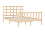 Brown Solid Wood Bed Frame