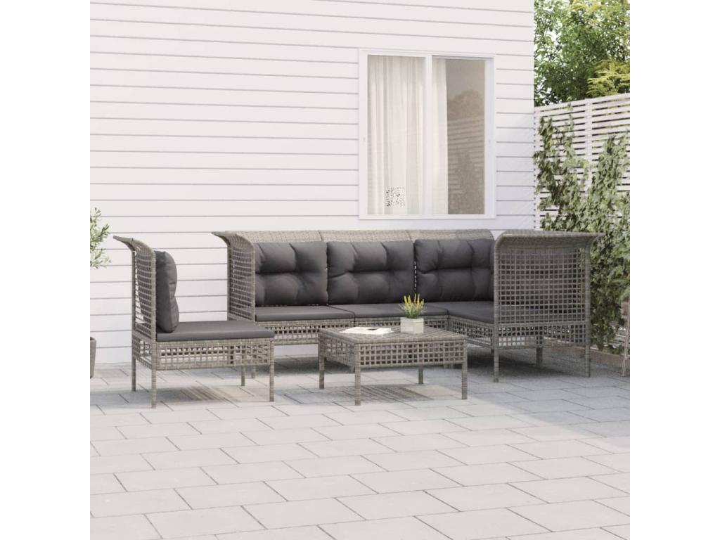 Gray Woven Resin Wicker Outdoor Furniture Set - dlz1766461605764
