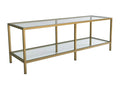 Brown Glass TV Stand, 130 x 45 x 40 cm