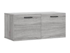 Gray Engineered Wood Wardrobe, 80 x 36.5 x 35 cm