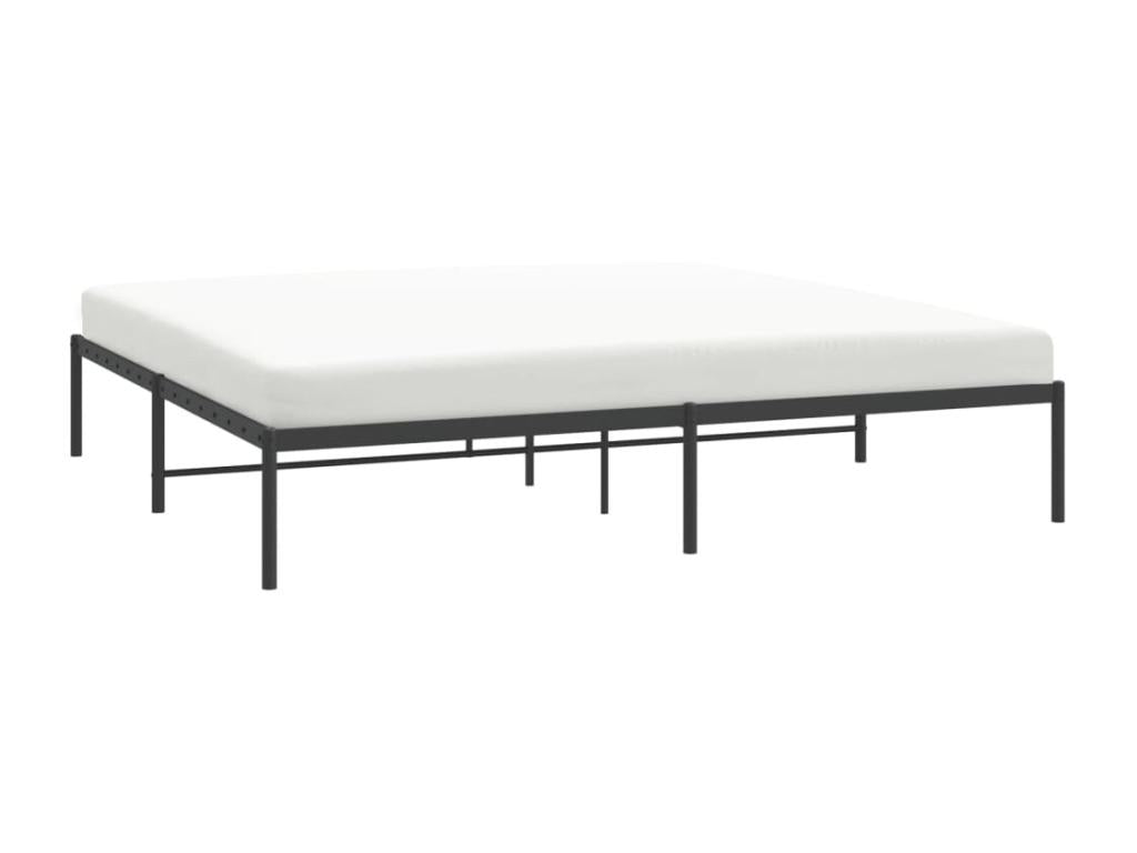 Black Metal Bed, 180 x 200 cm