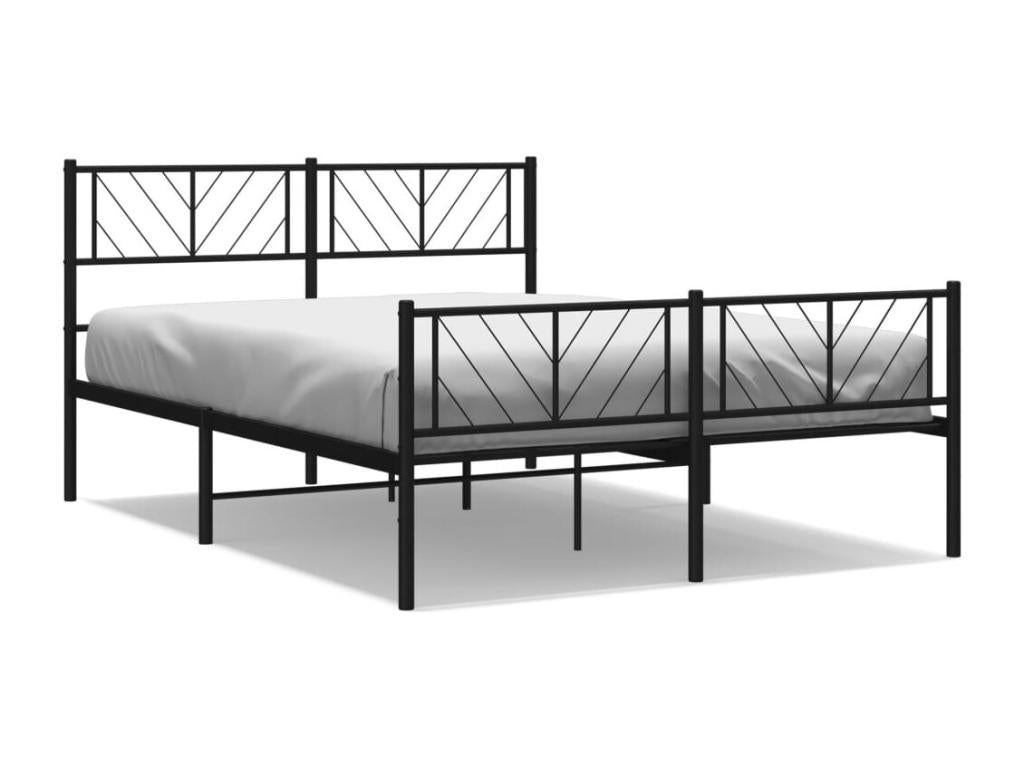 Black Metal Bed Frame, 135 x 190 cm
