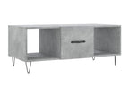 Gray Engineered Wood Coffee Table, 102 x 50 x 40 cm