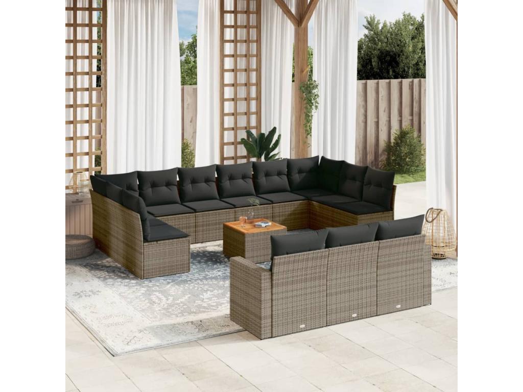 Gray Woven Resin Wicker Outdoor Furniture Set - dlz1766461876720