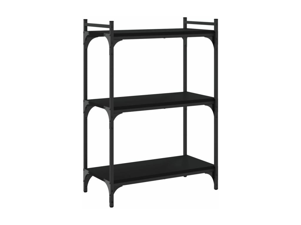 Black Engineered Wood Bookcase, 60 x 30 x 86 cm