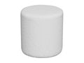 White Boucle Fabric Ottoman