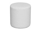 White Boucle Fabric Ottoman