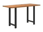 Brown Oak Wood Dining Table - dlz1766461232199