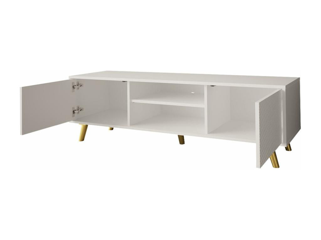 White TV Stand, 140 x 42 x 40 cm