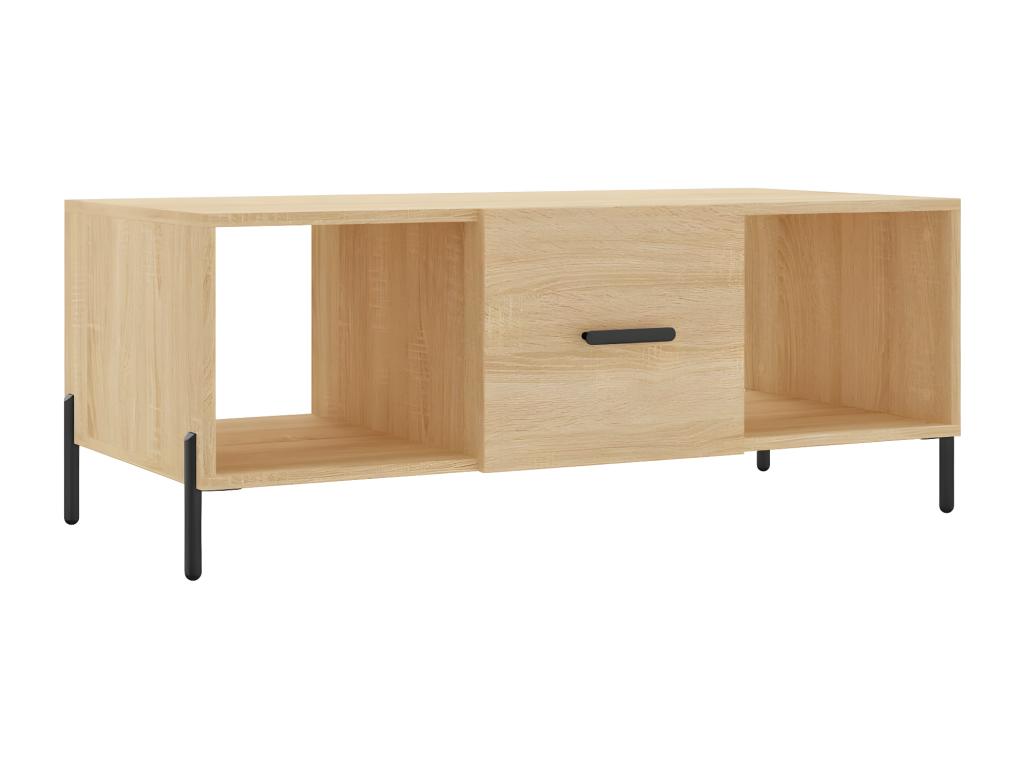 Brown Engineered Wood Coffee Table, 102 x 50 x 40 cm