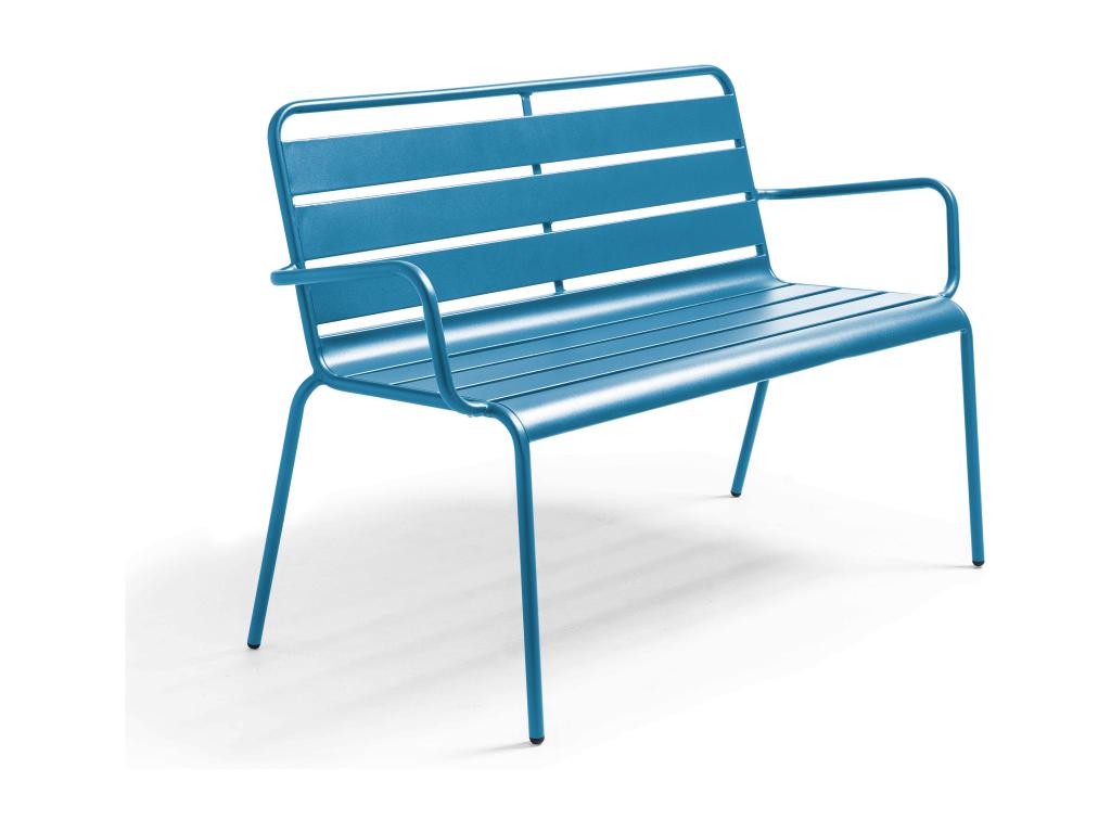 Blue Metal Bench