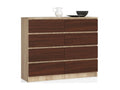 Natural Oak Wood Dresser, 120 x 40 x 99 cm