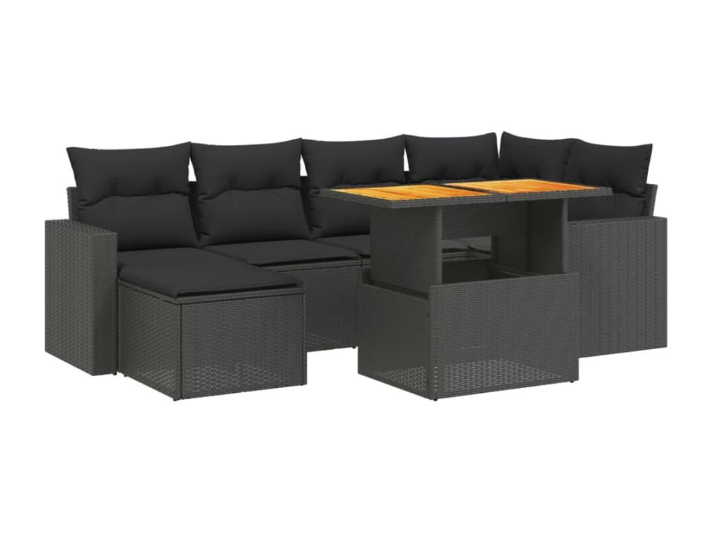 Black Woven Resin Wicker Outdoor Furniture Set - dlz1766461701314