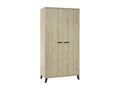 Brown Oak Wood Wardrobe - dlz1766461732325