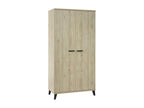 Brown Oak Wood Wardrobe - dlz1766461732325