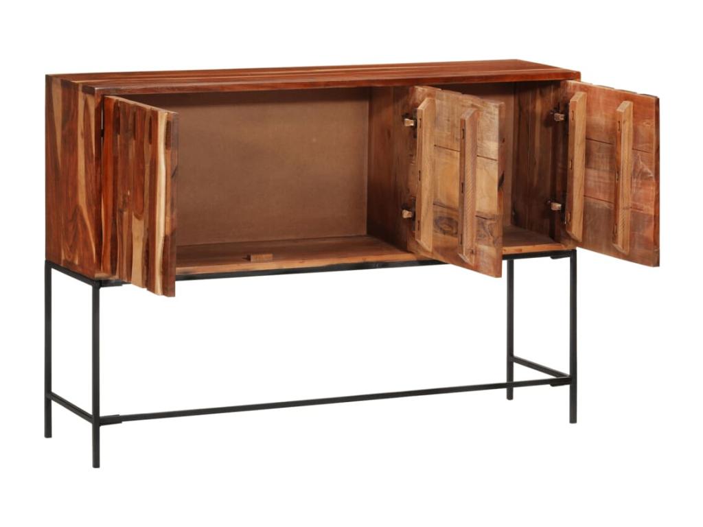 Brown Solid Wood Sideboard, 110 x 28 x 76 cm