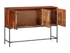 Brown Solid Wood Sideboard, 110 x 28 x 76 cm