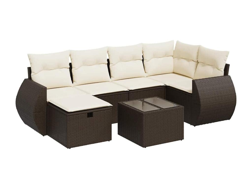 Brown Woven Resin Wicker Outdoor Furniture Set - dlz1766461361807