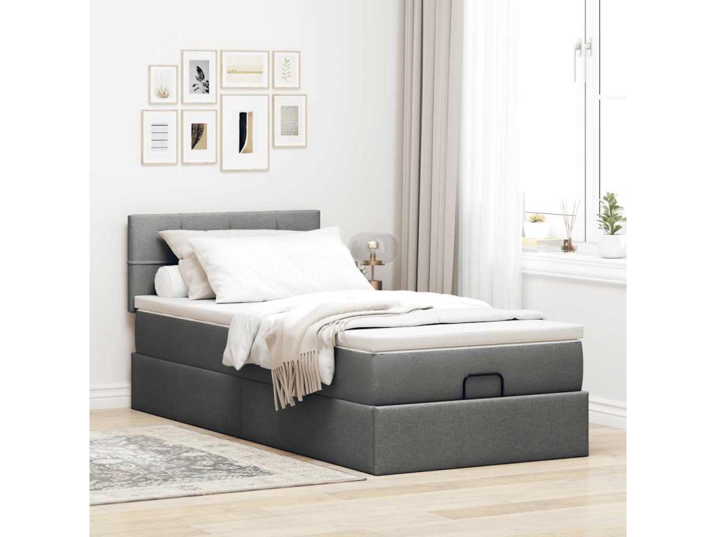 Gray Fabric Mattress, 90 x 190 cm - dlz1766461742564