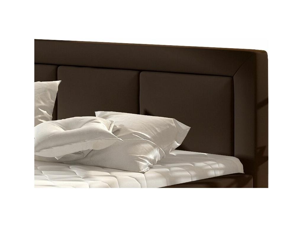 Brown Leather Bed, 160 x 200 cm