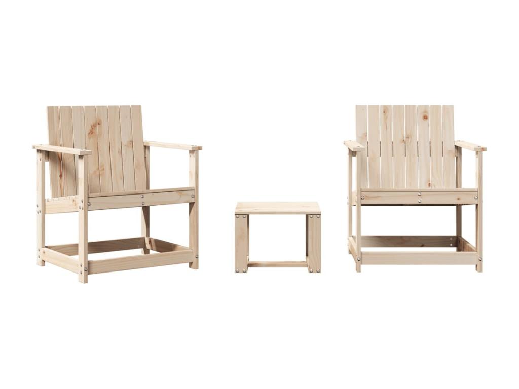 Natural Solid Wood Outdoor Furniture Set