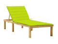 Green Pine Wood Lounge Chair