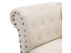 White Faux Leather Lounge Chair