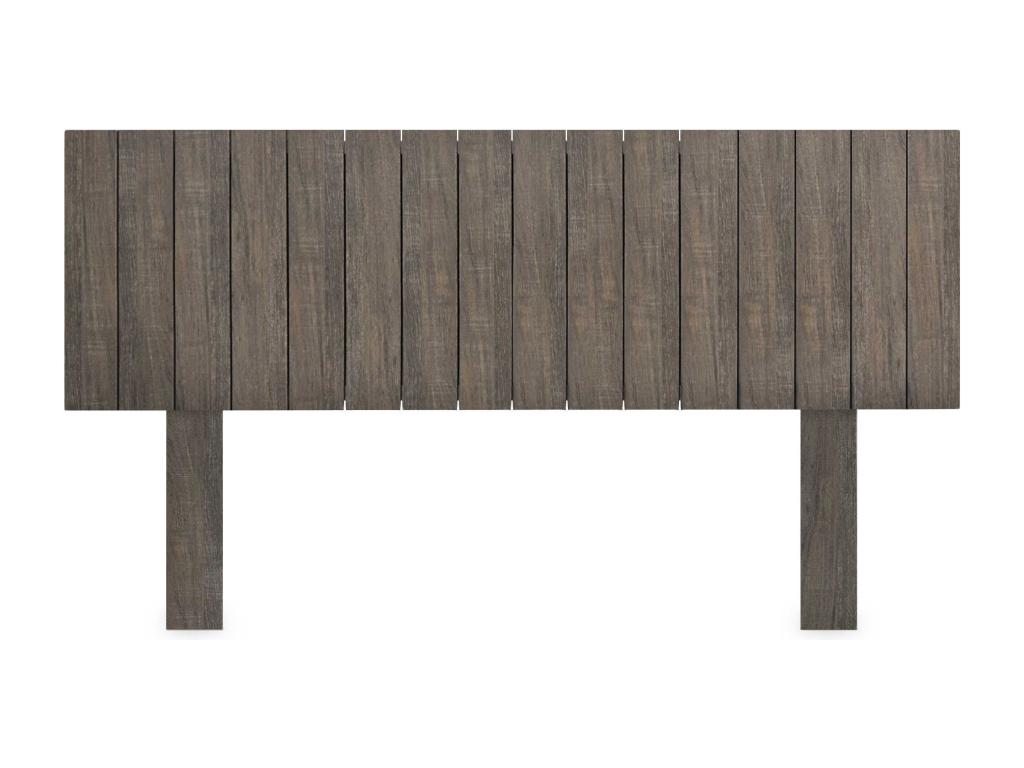 Brown Oak Wood Bed, 150 x 115 cm