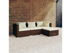 Brown Woven Resin Wicker Outdoor Furniture Set