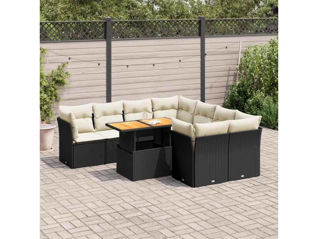 Black Woven Resin Wicker Outdoor Furniture Set - dlz1766461844187