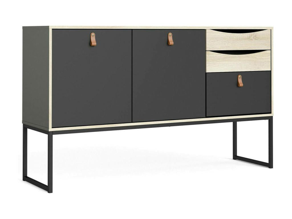 Black Oak Wood Sideboard, 147 x 40 cm